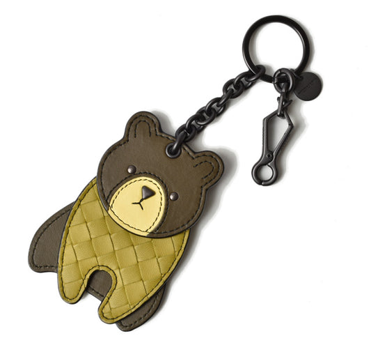 Bottega Veneta Leather Keyring Bear Charm