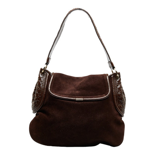 Bvlgari Canvas Leather Shoulder Bag