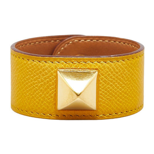 Hermes Medor Leather Gold Bracelet