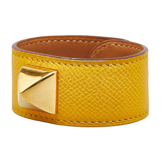 Hermes Medor Leather Gold Bracelet