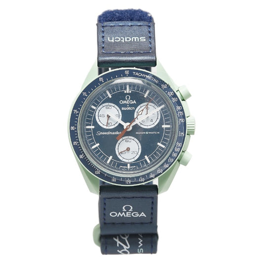 Swatch Speedmaster Moonwatch Mission on Earth Quartz Watch S033G100