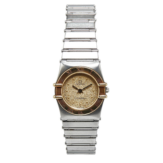 Omega Constellation Quartz Watch Gold Dial