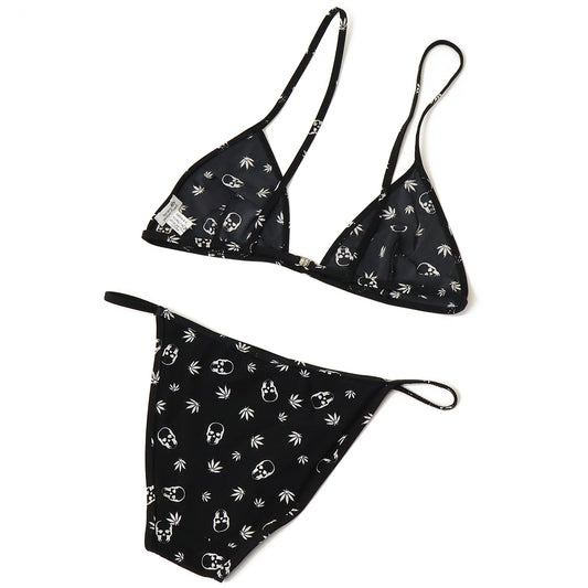 Lucien Pellat-Finet Skull Bikini Swimwear Black