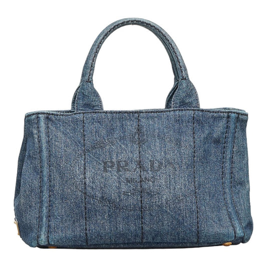 Prada Denim Mini Canapa Handbag B2439G