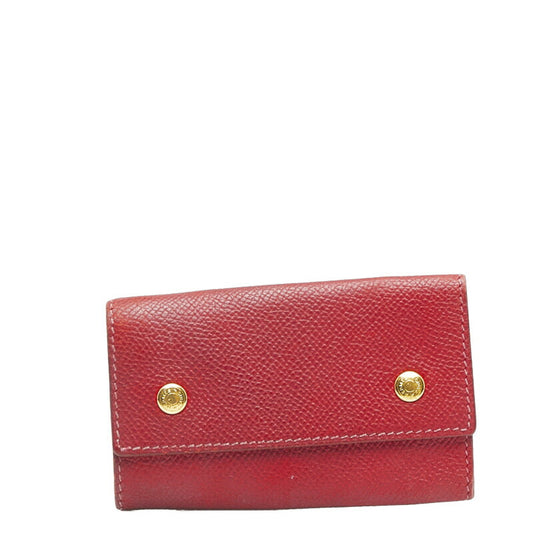 Hermes Leather Key Case Red