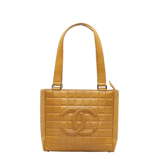 Chanel Leather Chocobar Coco Mark Shoulder Bag