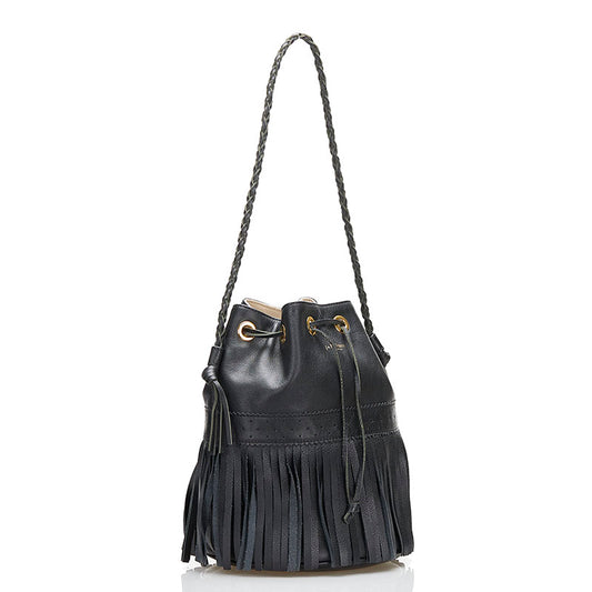 J&M Davidson Fringe Leather Shoulder Bag