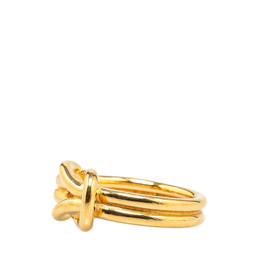 Hermes Gold Plated Scarf Ring