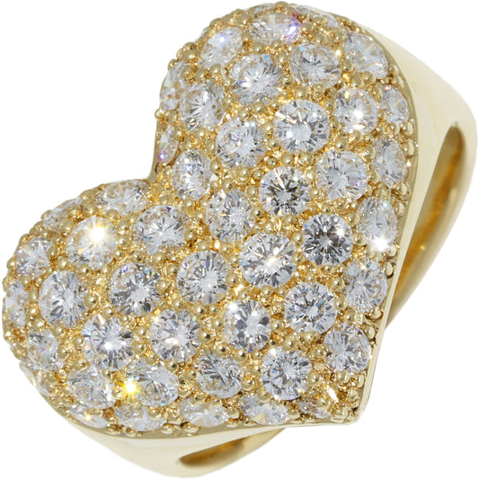 K18YG Diamond Heart Ring