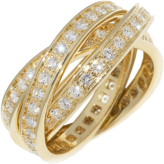 Cartier Trinity Ring K18YG Diamond Full