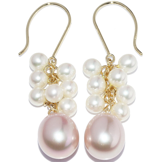 K18YG Yellow Gold Pearl Earrings