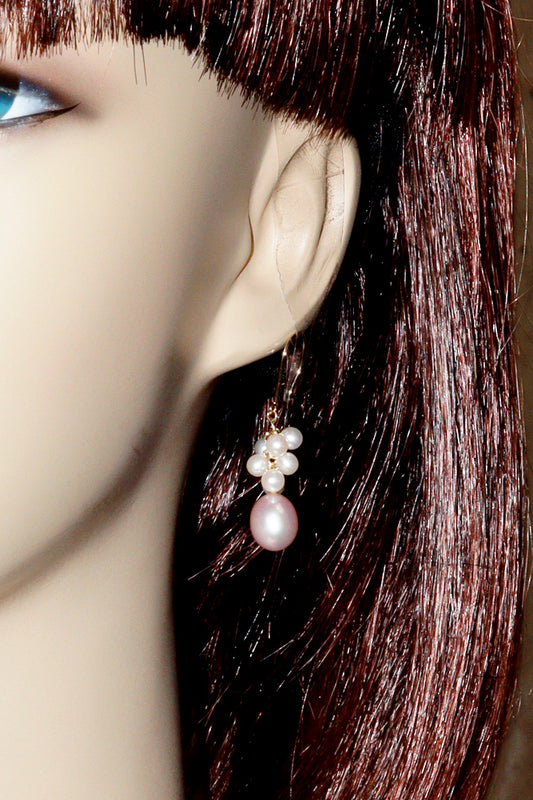 K18YG Yellow Gold Pearl Earrings