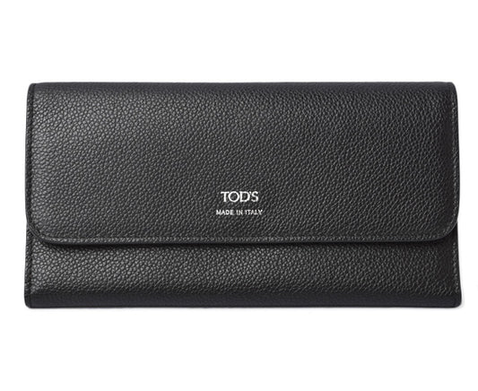 Tod's Leather Trifold Wallet Black/Pink