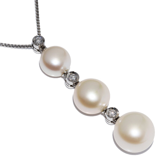 Pt900 Pt850 Pearl Pendant Necklace