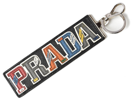 Prada Leather Metal Keyring Bag Charm