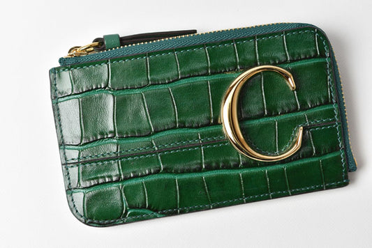 Chloe Leather Mini Wallet Coin Card Case