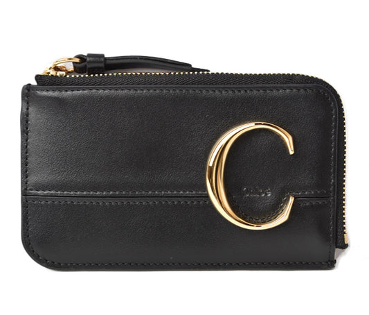 Chloe Mini Wallet Coin Card Case Black