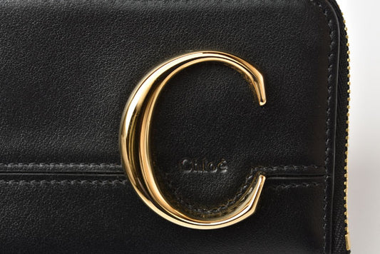 Chloe Mini Wallet Coin Card Case Black