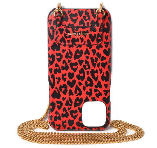 Yves Saint Laurent Leopard iPhone Shoulder Bag