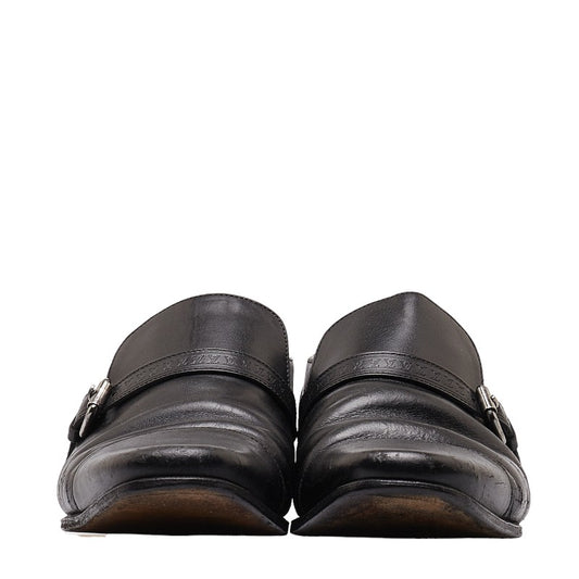 Louis Vuitton Leather Monk Strap Shoes Black