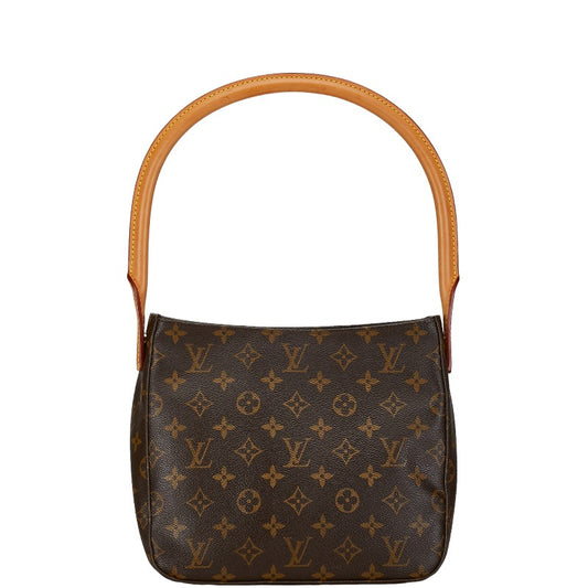 Louis Vuitton Looping MM Shoulder Bag Brown PVC Leather