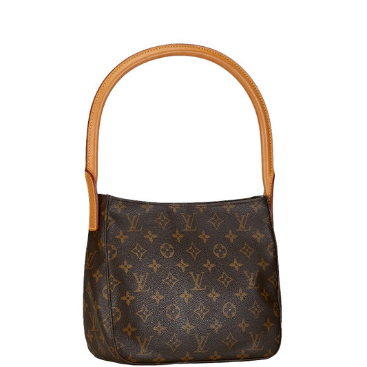 Louis Vuitton Looping MM Shoulder Bag Brown PVC Leather