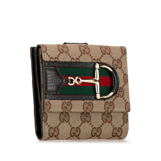 Gucci GG Canvas Horsebit Bifold Wallet