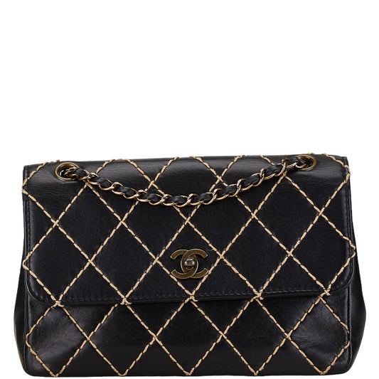 Chanel Leather Matelasse Wild Stitch Shoulder Bag