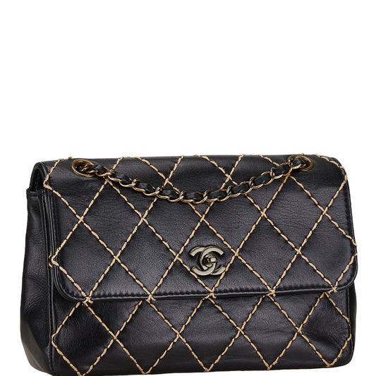 Chanel Leather Matelasse Wild Stitch Shoulder Bag