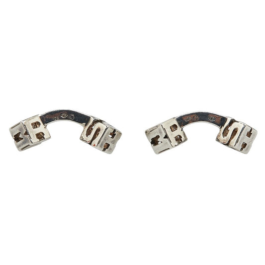 Hermes Silver H Cube Square Cufflinks