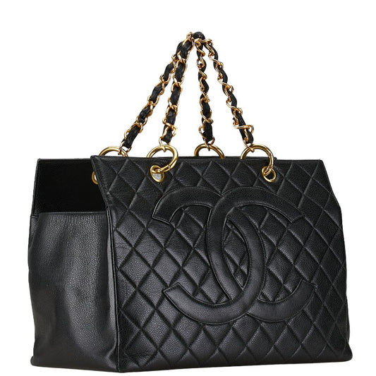 Chanel Caviar Skin Matelasse Chain Tote Bag