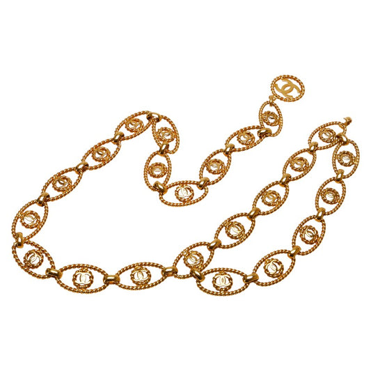 Chanel Coco Mark Chain Belt Gold