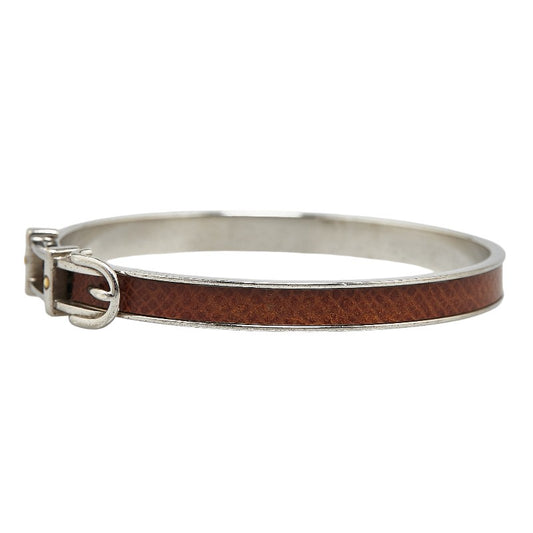 Hermes Metal Leather Bangle Bracelet