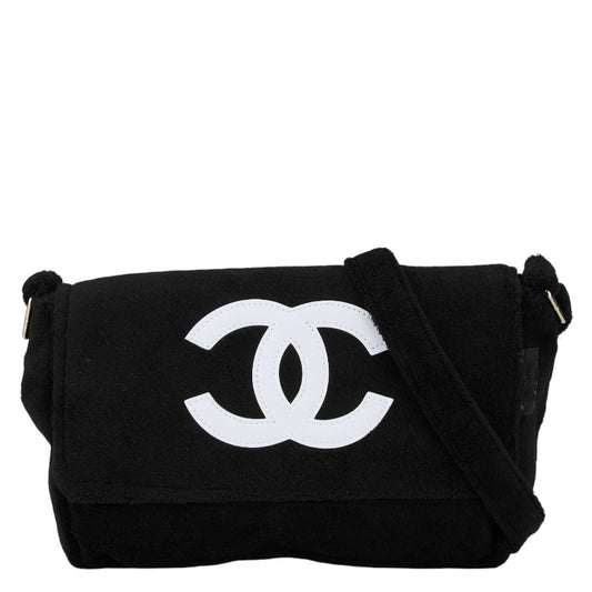 Chanel Coco Mark Shoulder Bag Black White