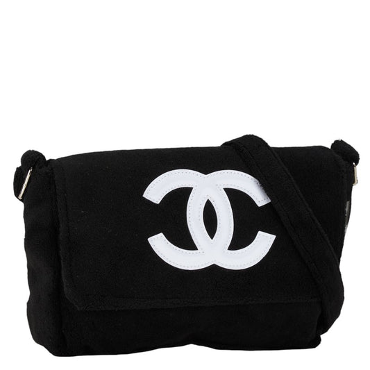 Chanel Coco Mark Shoulder Bag Black White