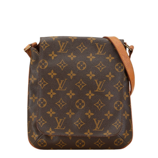 Louis Vuitton Monogram Musette Salsa Short Shoulder Bag Brown PVC Leather