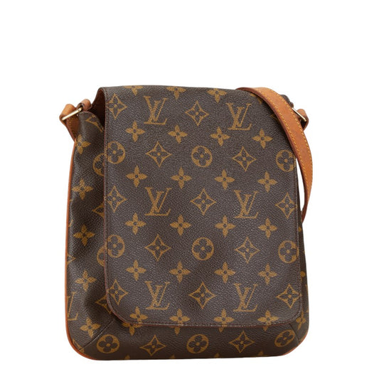 Louis Vuitton Monogram Musette Salsa Short Shoulder Bag Brown PVC Leather