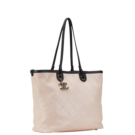 Chanel Caviar Skin Matelasse Coco Mark Tote Bag