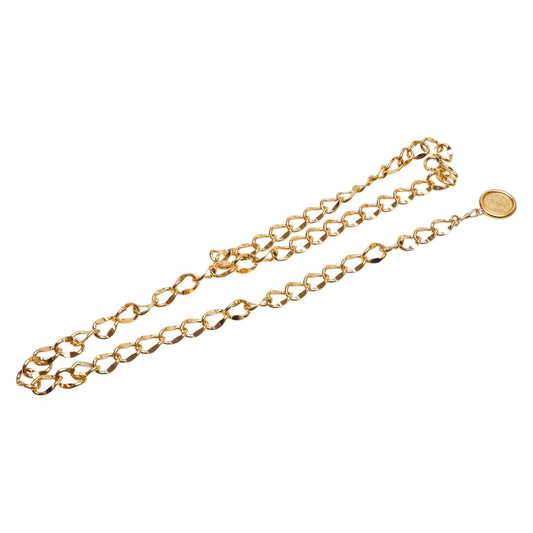 Chanel Coco Mark Medallion Chain Belt Gold