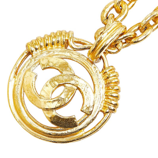 Chanel Vintage Coco Mark Necklace Gold