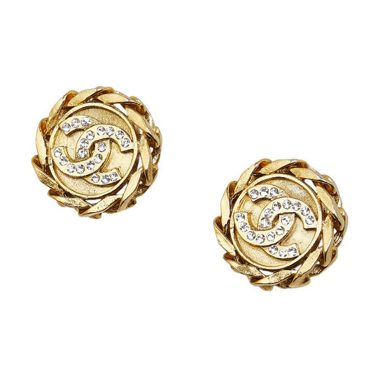 Chanel Coco Mark Rhinestone Earrings