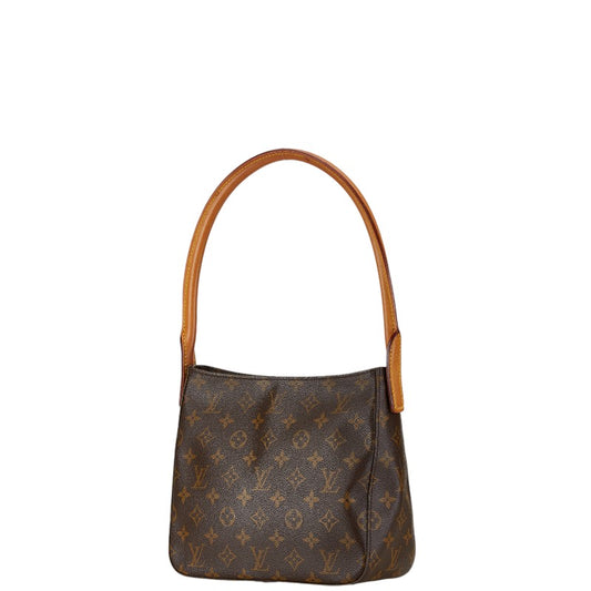 Louis Vuitton Looping MM Shoulder Bag Brown PVC Leather