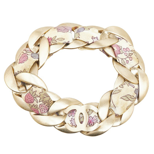 Chanel Vintage Coco Mark Flower Bracelet Gold