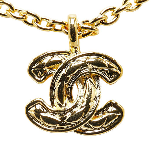 Chanel Vintage Matelasse Coco Mark Necklace