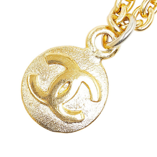 Chanel Vintage Coco Mark Chain Necklace Gold