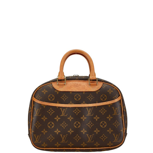 Louis Vuitton Trouville Handbag Brown PVC Leather