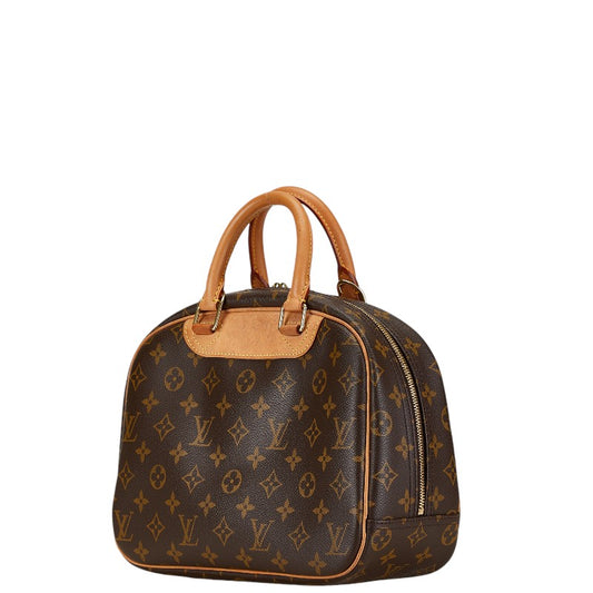 Louis Vuitton Trouville Handbag Brown PVC Leather