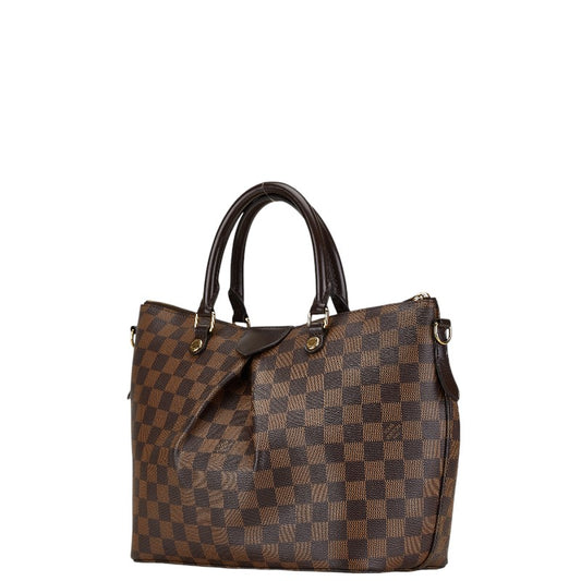 Louis Vuitton Damier Siena PM 2WAY Handbag Brown