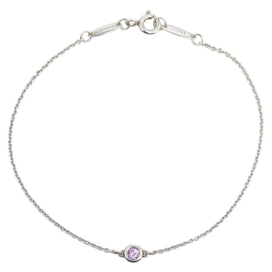 Tiffany & Co Silver Pink Sapphire Bracelet