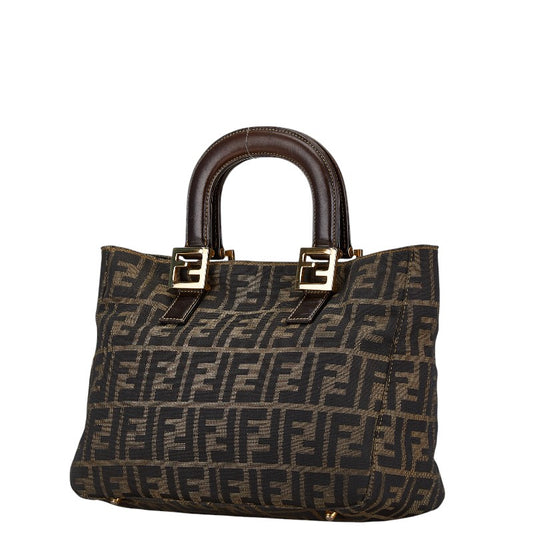 Fendi Zucca Mini Tote Bag Canvas Leather